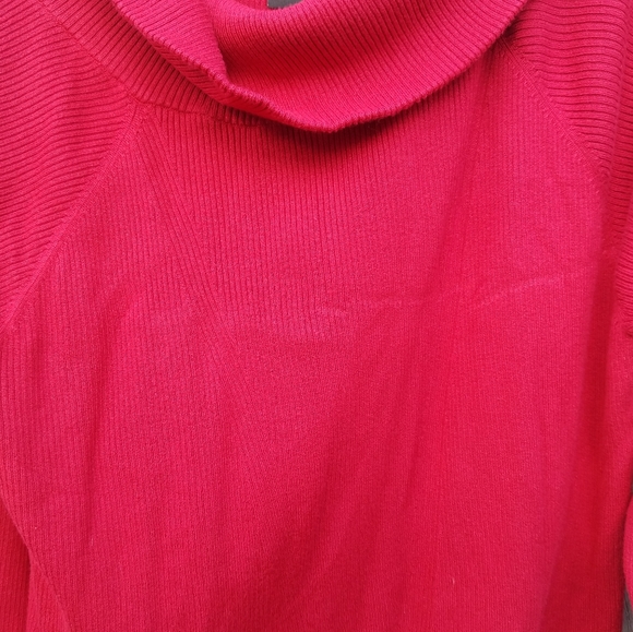Torrid Knit Turtle Neck Red - Picture 2 of 5